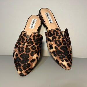 Steve Madden leopard mules